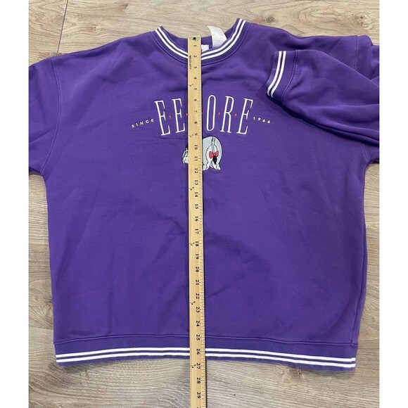 Disney Parks Eeyore Pullover Sweatshirt Purple Adult XL Winnie the Pooh - Picture 7 of 8